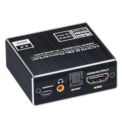 BLUPOW VA98 4K60Hz HDMI 2.0 Audio Splitter with Optical and 3.5mm Stereo Audio Outputs, ARC Compatible, Digital Audio and Sound Separation, Audio Spli