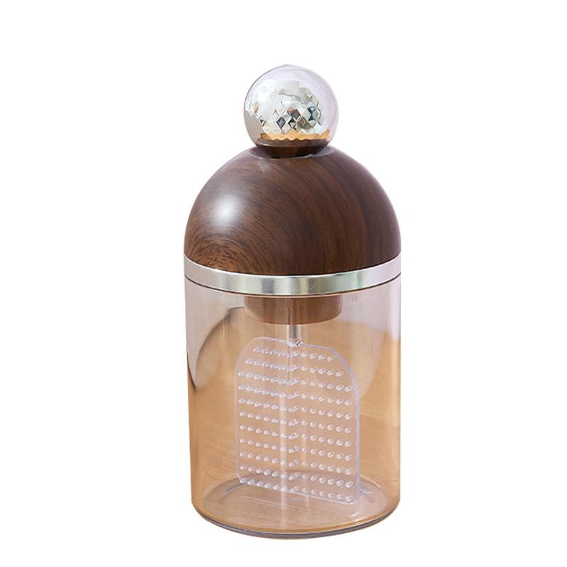 New Electric Facial Cleanser Foam Maker Creative Wood Grain Automatic Foaming Cup for Home Bath Hair Washing Portable Foam