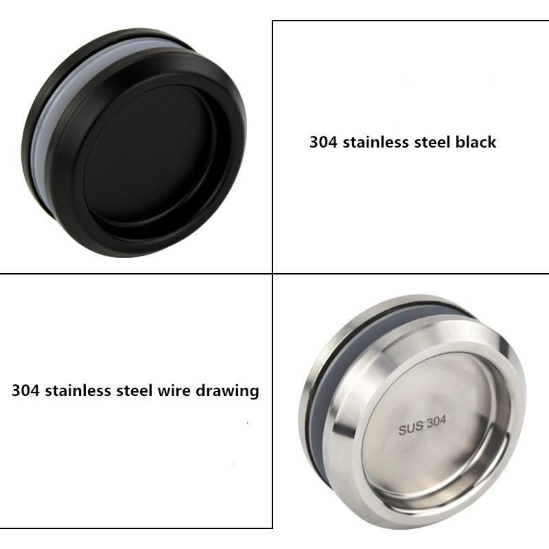 Černé táhlo posuvných dveří Hliníková slitina Kulaté sklo Rukojeť dvířek tahá Skříňka Knoflík Knoflík nábytkového kování Příslušenství