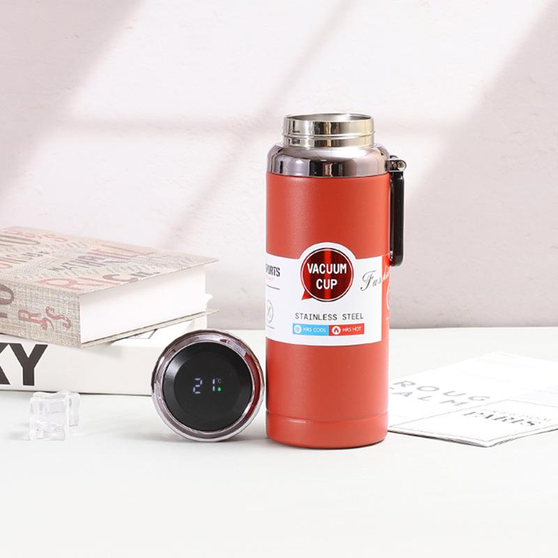 Stainless Steel Insulated Cup Business Sling Cup Handy Car Portable Large Capacity Display Warm Water Cup