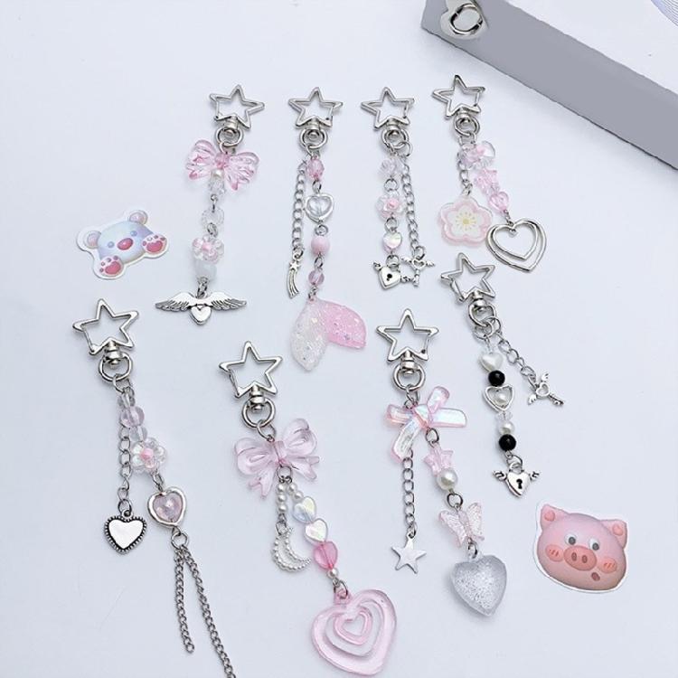 Multicolor Car Keychain for Women Stylish Pentagrams Keyrings for Fashion Lovers