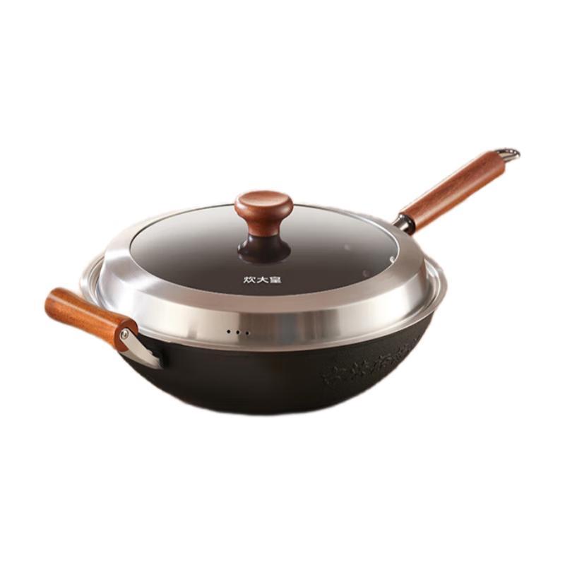 Chuidahuang 34cm Cast Iron Wok