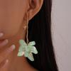 Zinc Zinc Alloy Floral Pendant Earrings Big Flower Stud Earrings Enamel Flower Drop Earrings  Vacation