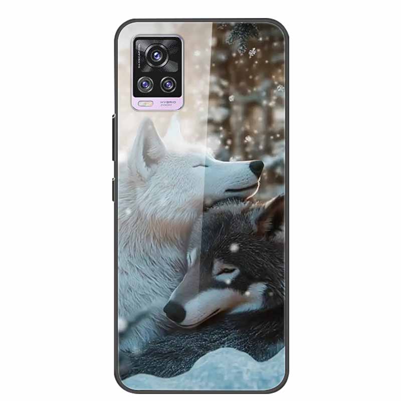 6.44" Tempered Glass Case For Vivo V20 Pro Case V 20 Pro Soft Bumper Hard Back Cover For Vivo V20 Pro 2020 Phone Case Coque Para