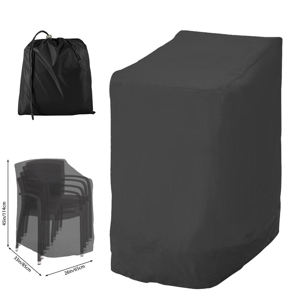 Stacked Chair Dust Cover Storage Bag Outdoor Garden Patio Furniture Protector High Quality Waterproof Dustproof Chair Organizer