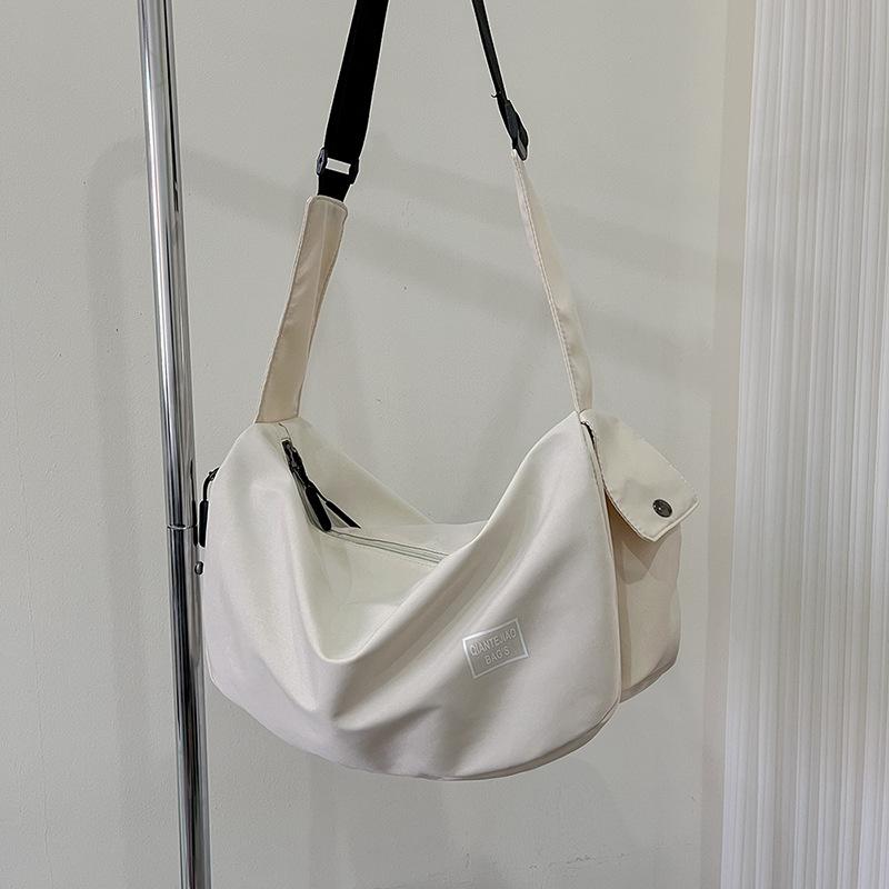 Solid Color Casual Nylon Fitness Bag, Women s Business Travel Sports Storage Bag, Large Capacity Single Shoulder Crossbody Travel Bag