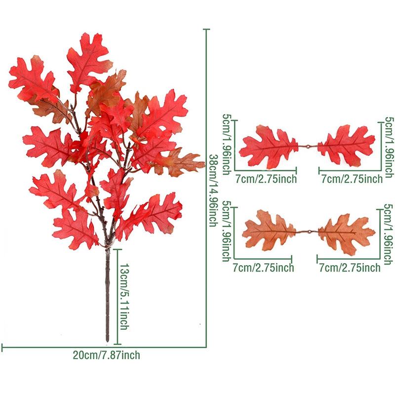 Autumn Leaf Plant Bouquet Artificial Maple Leaf Fake Fallen Leaves Rattan Simulated Maple Leaf Garland Thanksgiving Decoration