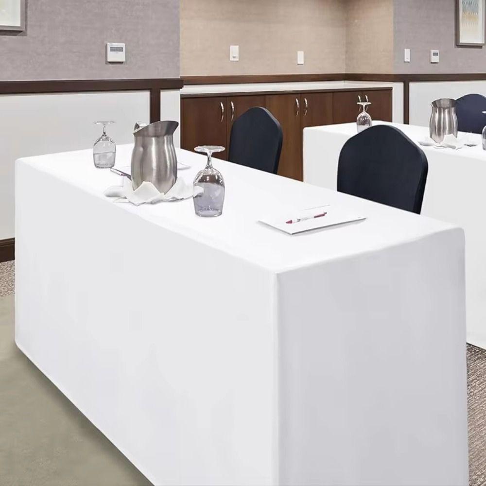 Spandex Table Cover 6FT Sign-In Table Cloth Waterproof Rectangular Table Skirts  Wedding Party