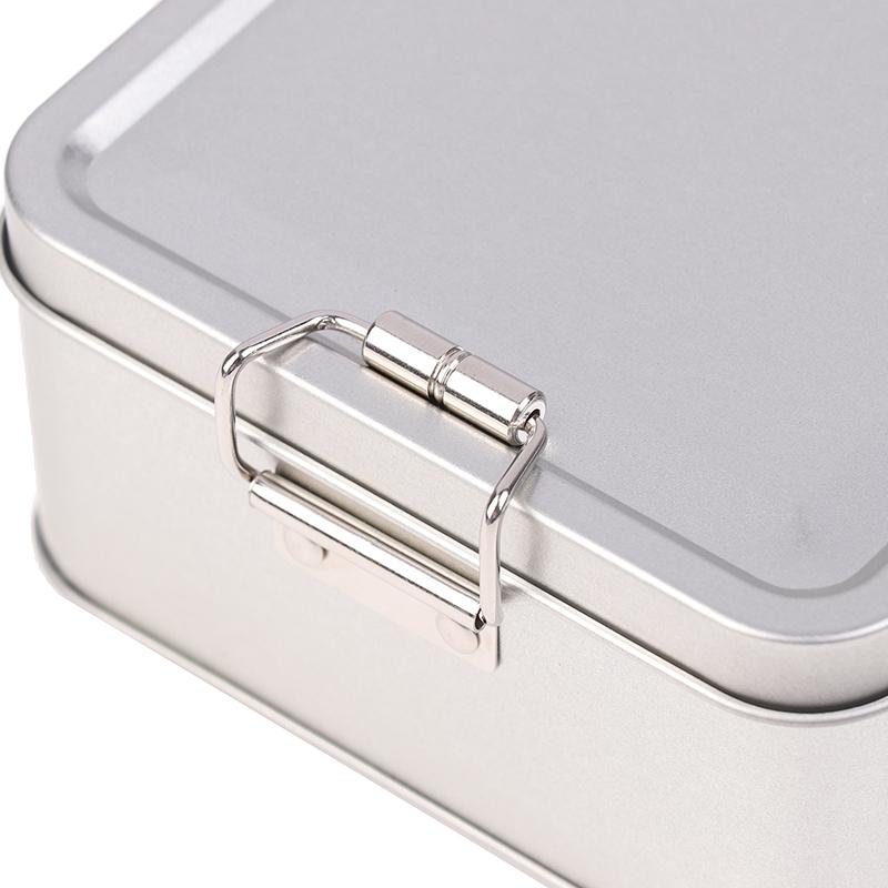 Rectangular Tinplate Cookie Tins Box With Lid Dustproof Home Kitchen Desktop Storage Tin For Candy Coffee Tea Jewelry Chocolate