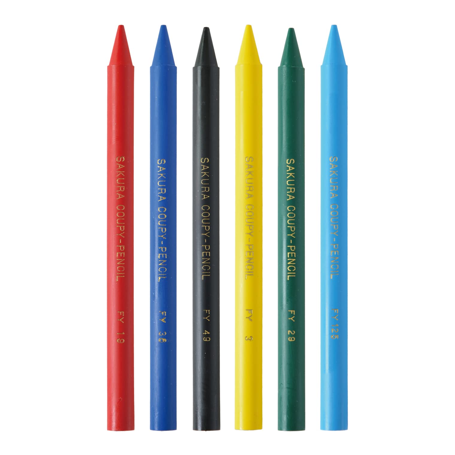 

Sakura Crepas Цветные карандаши Coupy Pencils Набор из 6 шт. Красный Синий Черный Желтый Зеленый Светло-голубой по 1 шт. JFY Rose 6A