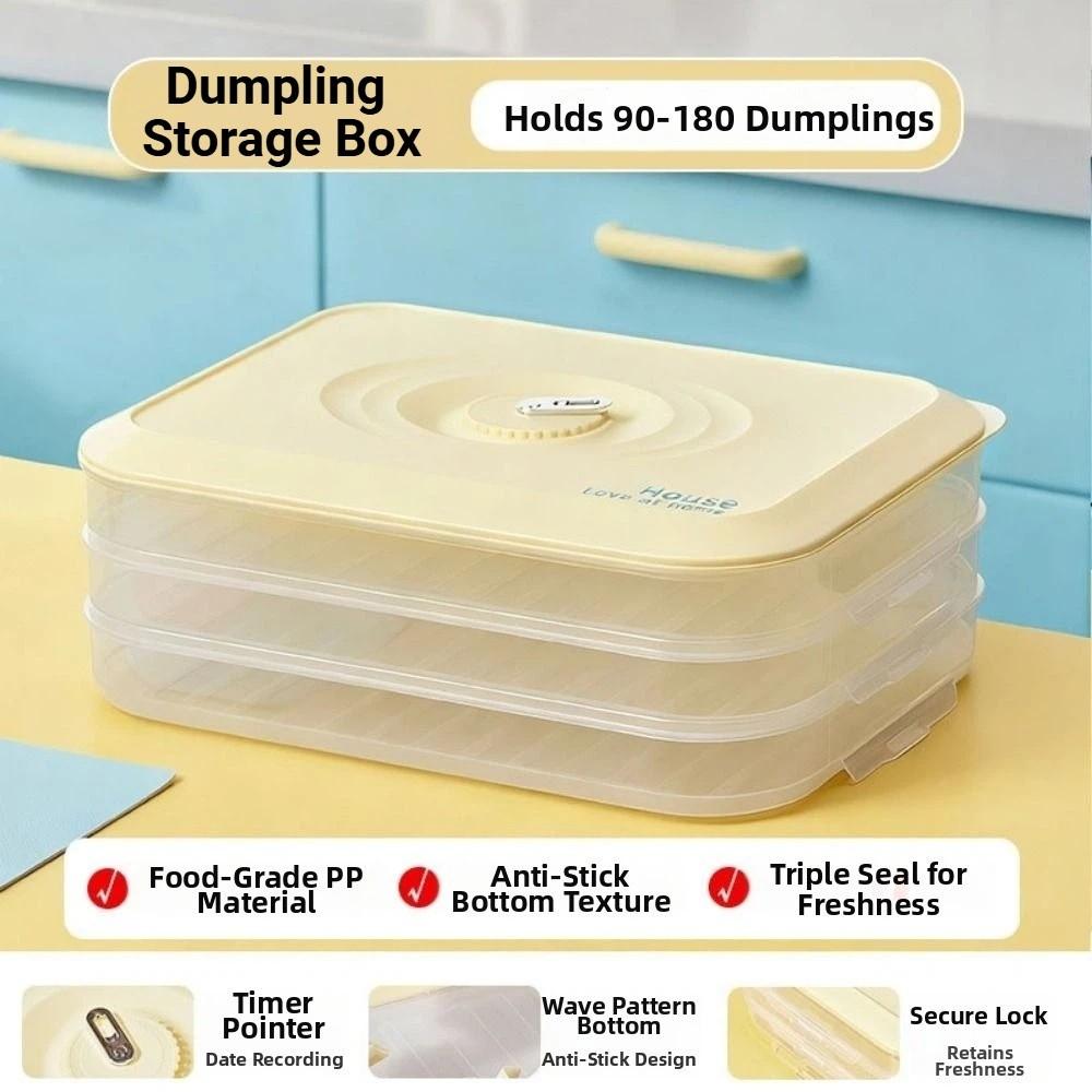 Fresh-Keeping Dumpling Storage Box Multi-Layer Frozen Dumpling Storage Box  Refrigerator