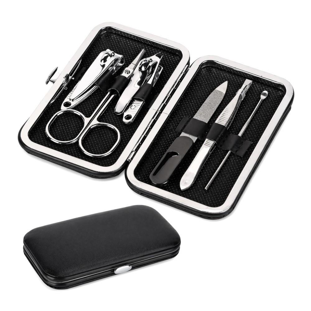 Set di Tagliaunghie Portatile da 6 Pezzi Costruzione Metallica Strumento per Pedicure Uso Professionale