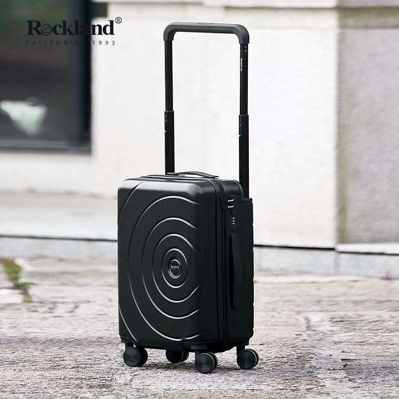 ROCKLAND Time Stamp Wide Handle Carry-on Suitcase