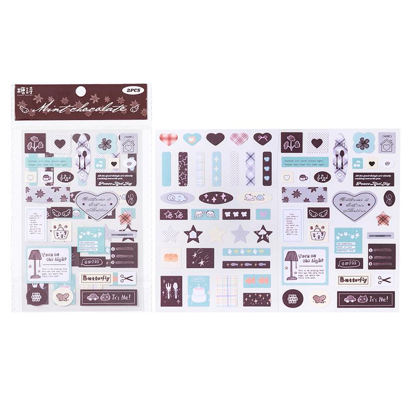 

2sheets Kawaii Ins Love Bow Die Cutting Stickers Creative Decoration DIY Diary Album Scrapbook Aesthetics Stationery Stickers