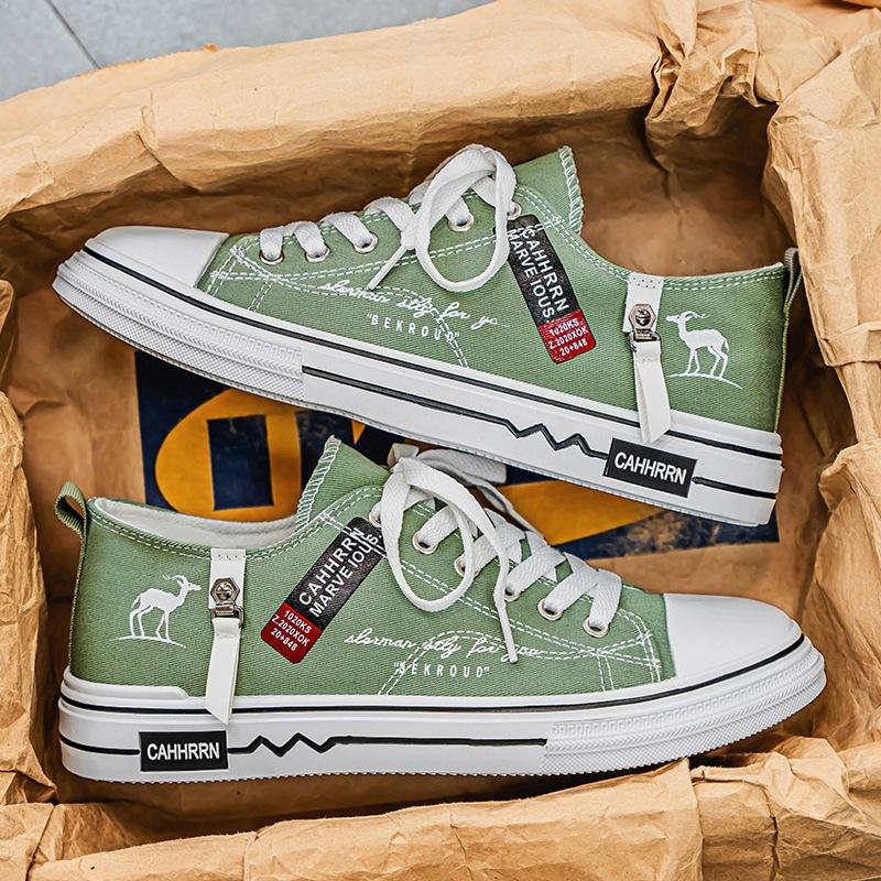 

Low-top canvas shoes student youth board shoes men s spring and summer 2025 new men s shoes versatile casual trendy shoes 44
