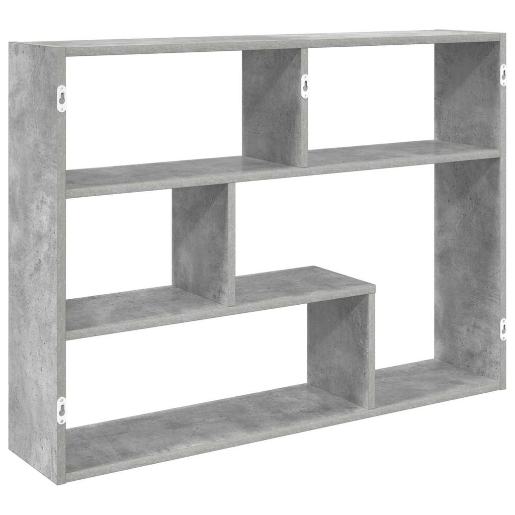 Wall Shelf Wall Mount Grey 95 x 20 x 69.5 cm Particleboard