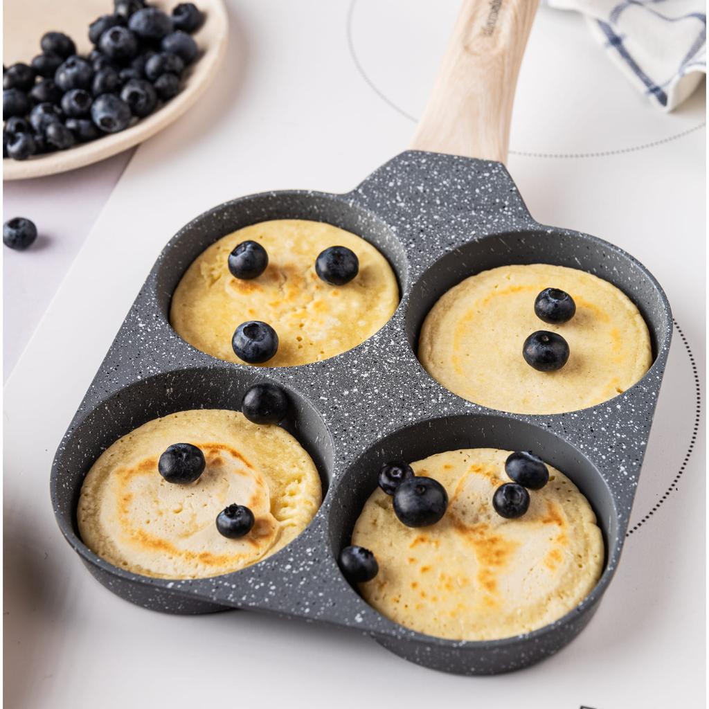Patelnia marmurkowa 4 w 1 do naleśników jajek placków pancake 18cm SZARA KLAUSBERG KB-7822