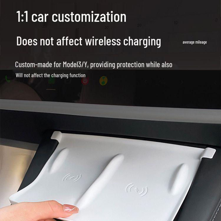 Model 3/Y Wireless Charging Silicone Non-slip Pad for Center Console