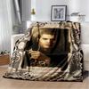 The Vampire Diaries Damon salvatore pătură imprimată Paturi calde din flanelă Pătură moale și confortabilă lenjerie de pat Cadou de ziua de naștere