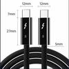 Thunderbolt 5 Coaxial Cable: 80Gbps, 16K Display, 240W Fast Charge, Thunderbolt 4/3 Compatible