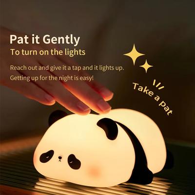 Creative Mini Panda Small Night Light Living Room Cute Panda Silicone Lamp Bedside Decor Kids Night Light Birthday Gift