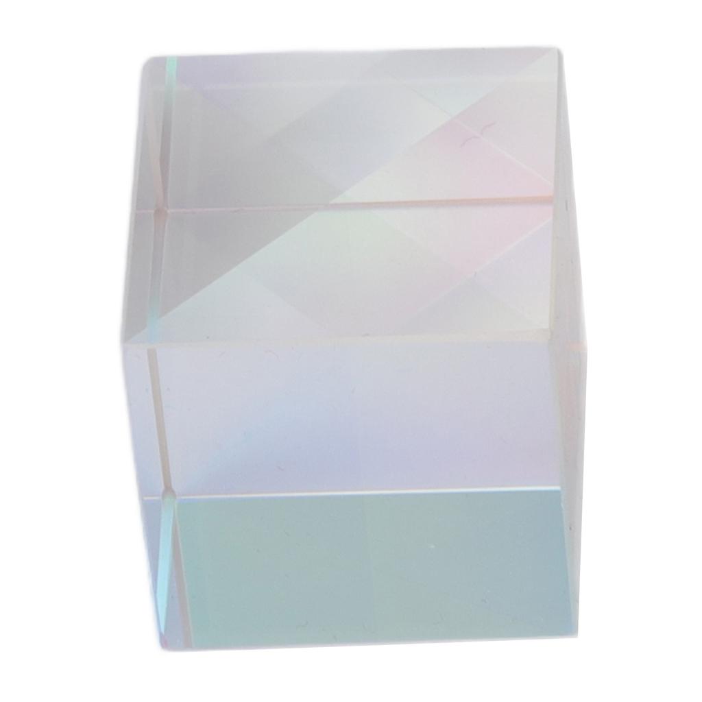 Prism Cube Optical Glass RGB Dispersion Color Cube Sun Catcher X Cube Prism Birthday Gift 15x15x15mm 0.6x0.6x0.6in