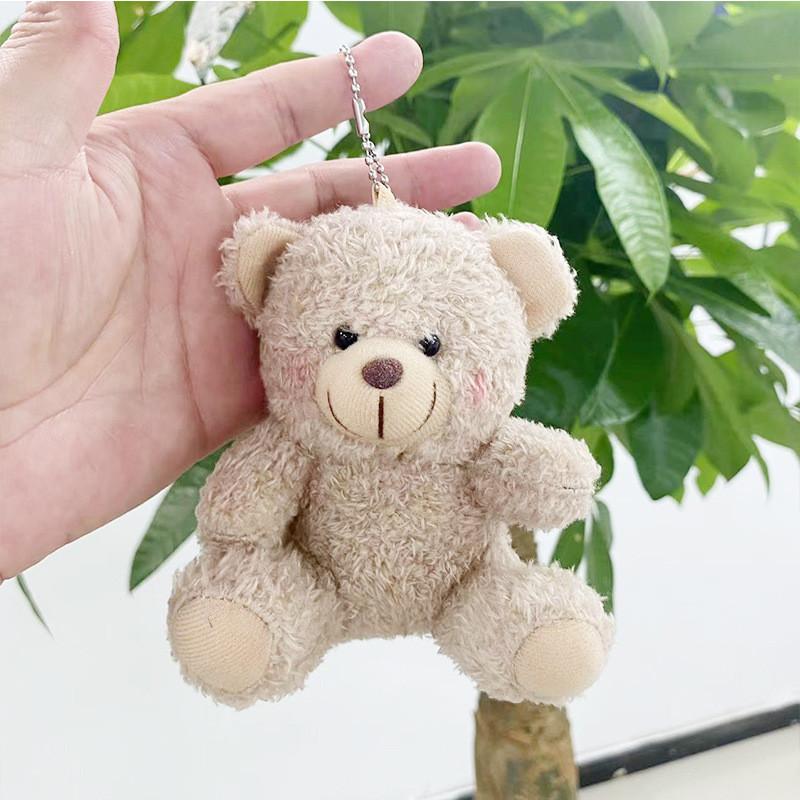 

Playful Bear Plush Keychain With Multiple Color Choices For Adorable Bag Accessory Camel Bead