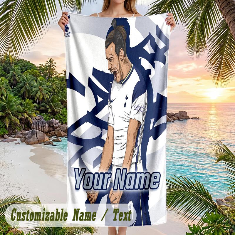 Beach Towel Harry Kane Print Custom Name Text Soft Towel for Swimming Pool