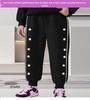 Plus Size Girls' Fleece Sweatpants - Loose, Casual Sportswear for Spring, Autumn, Winter