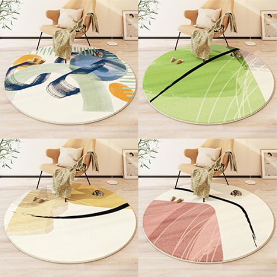 Modern abstract carpet Living Room Minimalist bedroom round plush
