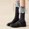 Ribbon Bow Stockings College Style Warm Socks New Long Socks  Autumn Winter