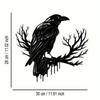 Artistic Crow And Tree Wall Decor Made Of Iron Perfect For Living Room Bedroom And Dining Room With Gothic Style