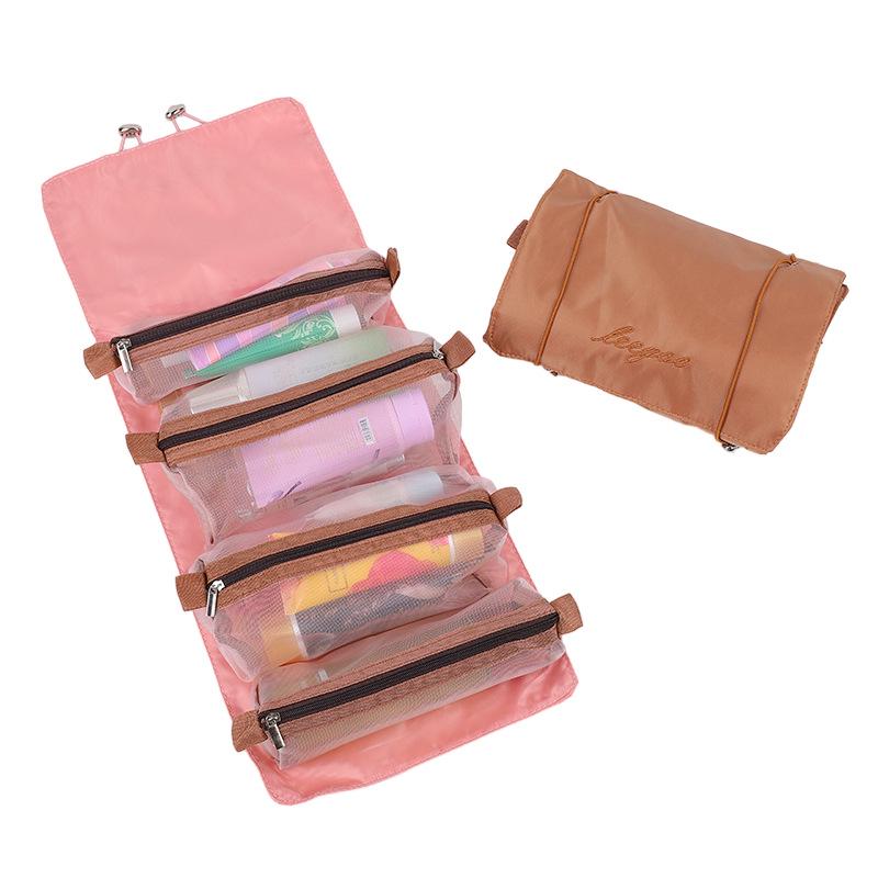4-i-1 Resesminkväska för Kvinnor - Avtagbar Förvaring för Toalettartiklar och Kosmetika, Snygg Design