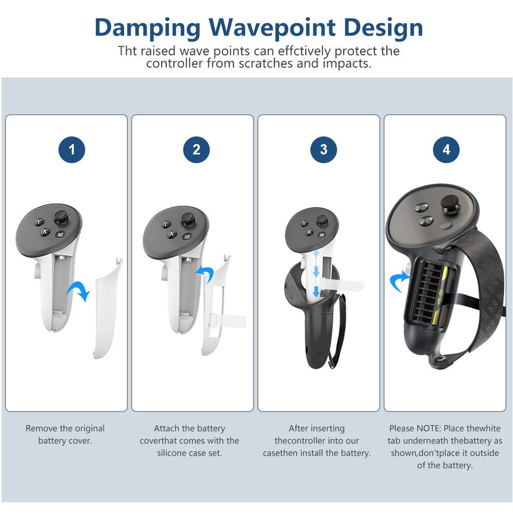 7 In 1 Meta Oculus Quest 3s 3 S Accessories Cover Controller Grips Hand Strap Face Pad Silicone Facial Interface Lens Protector