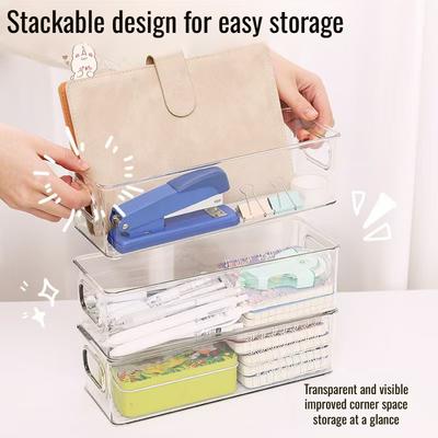 Organisateur de bureau multicouche acrylique transparent sens avancé des cosmétiques papeterie articles divers étagère organisateur de dortoir