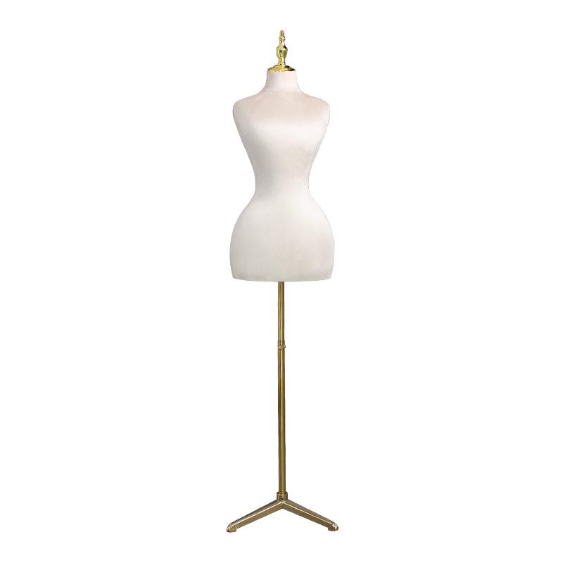 Plus Size Fabric Half-Body Mannequin with Pinned Design for Women's Clothing Display