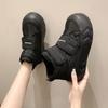 Milk Huhu Bread Cotton Shoes Velcro Platform Short Boots Waterproof and Non-slip Snow Boots
