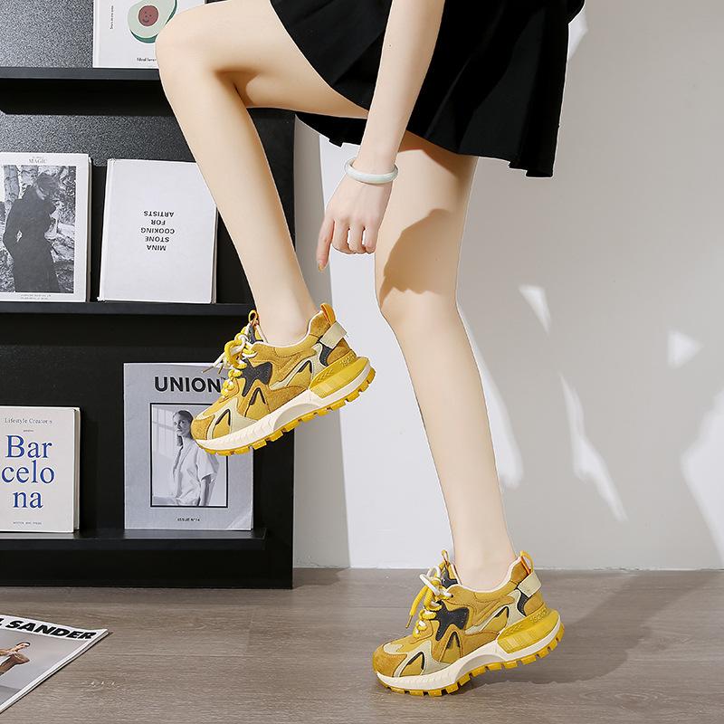 Sports Color Matching Dad Shoes for Women Spring and Autumn Show Foot Small Versatile Casual Forrest Gump Sports Shoes
