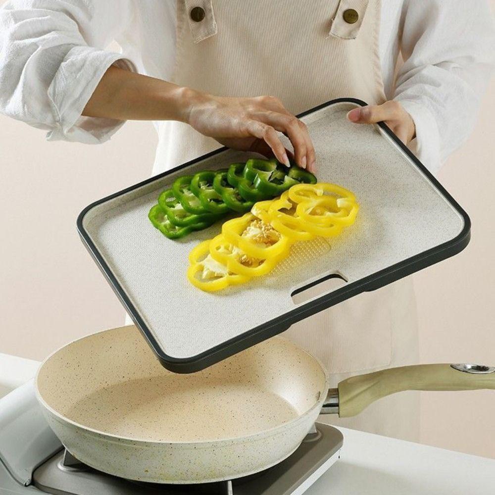 Anti-overflow Border Fruit Chopping Board Hanging Chopping Block Wheat Straw Cutting Board  Home