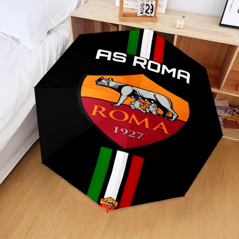 1PC AS Roma1 Football club Printed Umbrella Folding umbrella, automatic umbrella 8-Frame for Travel, camping Fan gifts Christmas Gifts