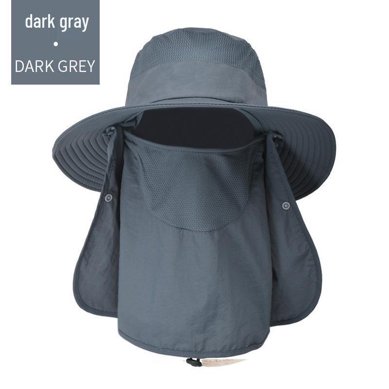 Men's Summer Fishing Bucket Hat with UV Protection and Face Covering for Outdoor Hiking