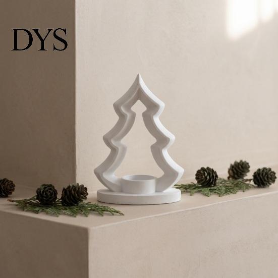 Minimalist Festive Accessory Christmas Tree Candle Holder, 3D Printed Tealight Stand, Rustic Indoor Holiday Ornament Farmhouse Dining Table