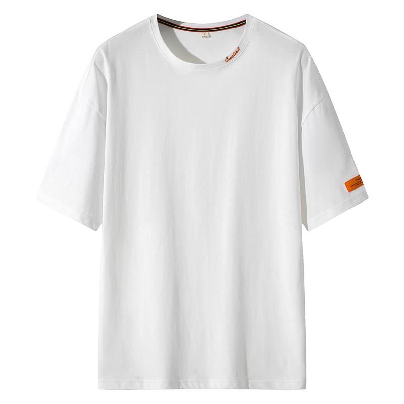 Summer Round Neck Casual Cotton T-shirt Male Short Sleeve All-match Pullover Tee Top Men