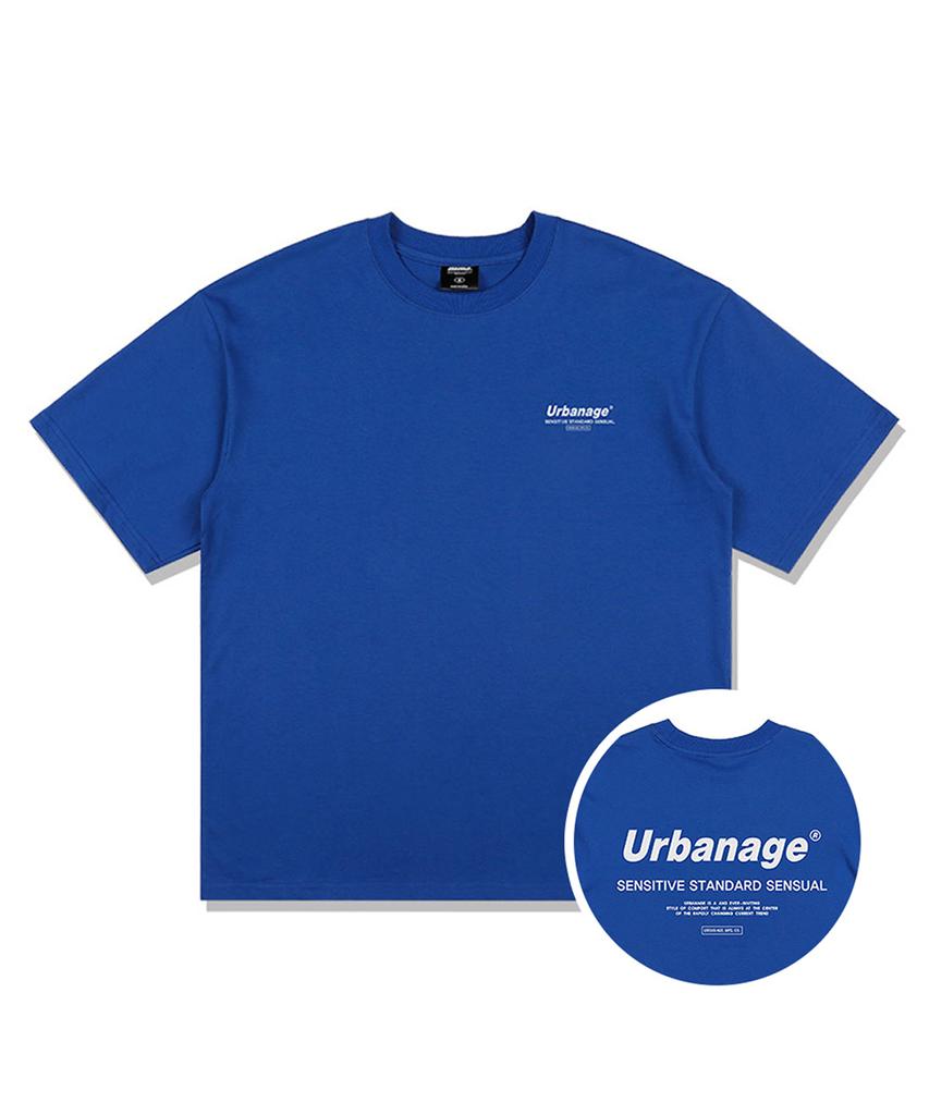 URBANAGE Color Sensual Oversized Short Sleeve T-Shirt_Blue