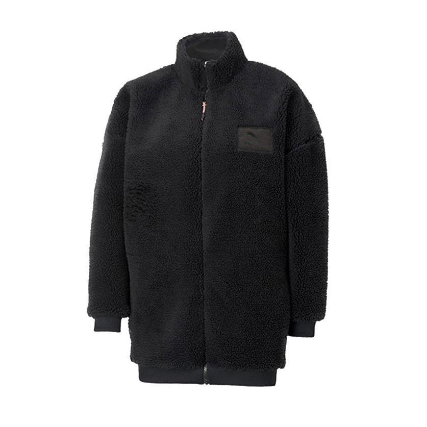 PUMA Velvet Jackets Women s Black Stand Collar Thickened And Fleece Lined 530293-01 M