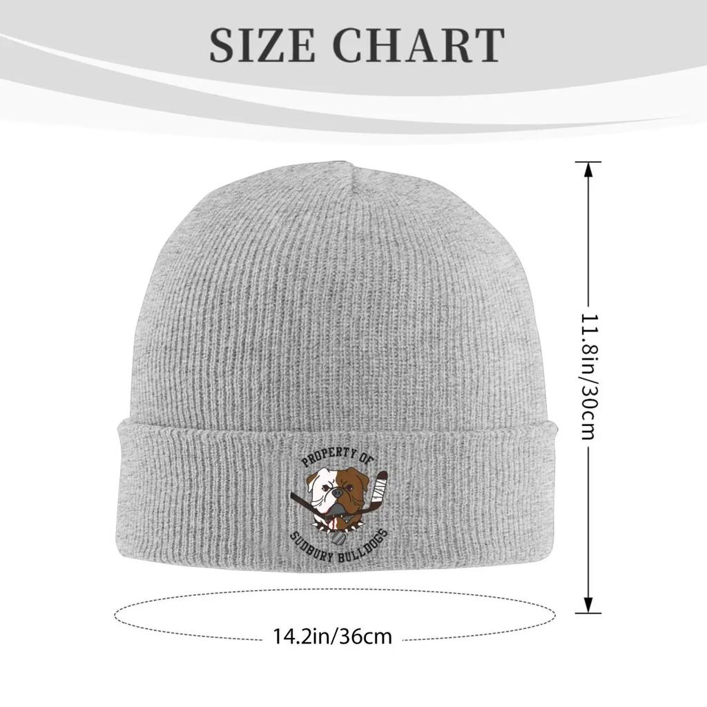 Majetek Sudbury Bulldog Teplá pletená čepice Zimní pletená čepice Čepice Beanie Hip Hop čepice pro Unisex