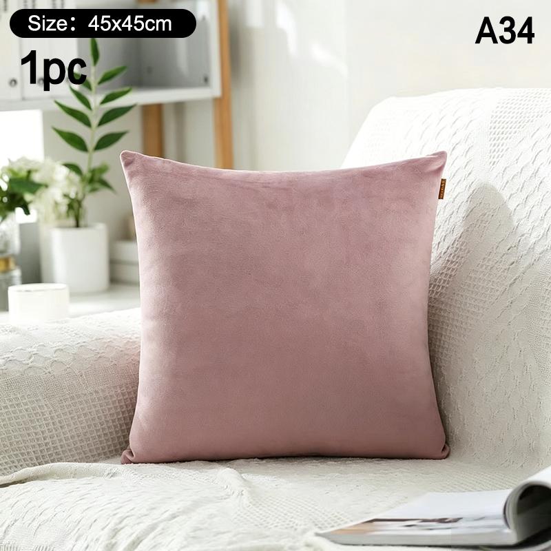 High-Quality 45*45CM Plush Pillow Case with Padded Layer for Cozy Home Decor