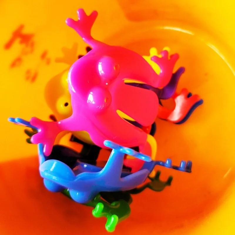 5/10/20PCS Jumping Frog Toys Candy Color Classic Children Kids Funny Party Contest Games for Girls Boys Gift Creative Fidget Toy