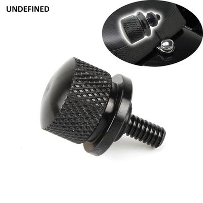 Tornillo de Asiento Moleteado de Aluminio Billet Negro para Harley Road king Street Glide ULTRA Dyna SPORTSTER 883 XL883 EVO 1996-2015