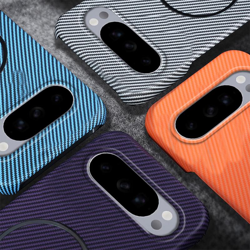 Carbon Fiber Magnetic For Magsafe Case For Google Pixel 10 9 Pro XL 10ProXL 9ProXL 9A Wireless Charger PC Frameless Phone Cover